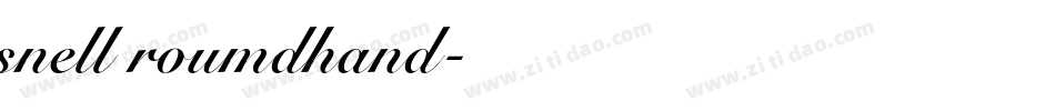 snell roumdhand字体转换